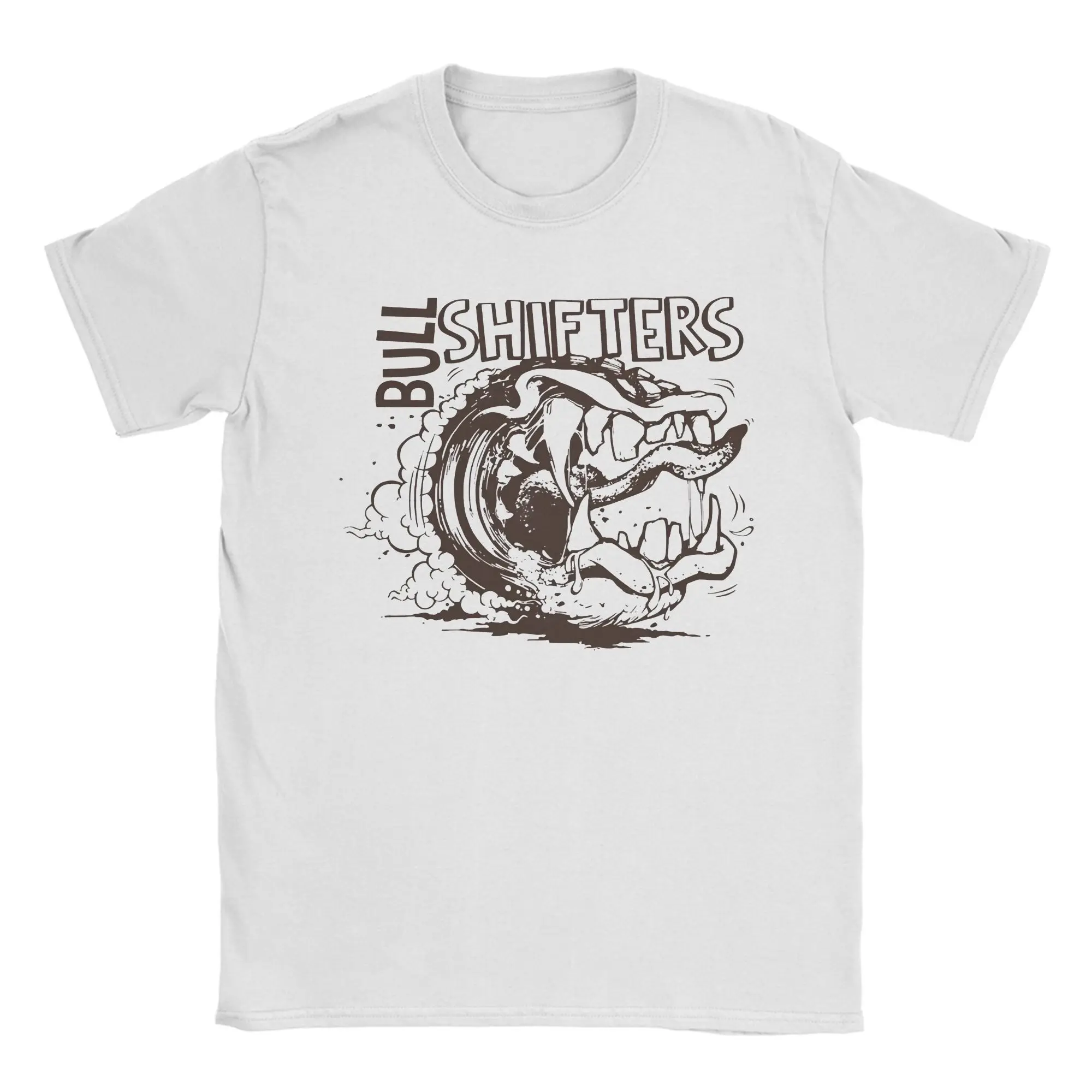 Vintage Bull Shifter Men's Cotton Graphic T-Shirt - Short Sleeve O-Neck Summer Tee