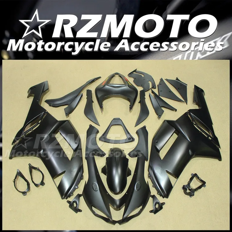 

4Gifts New ABS Full Fairings Kit Fit For KAWASAKI ZX-6R ZX6R 636 2007 2008 07 08 Bodywork Set Custom Matt Black