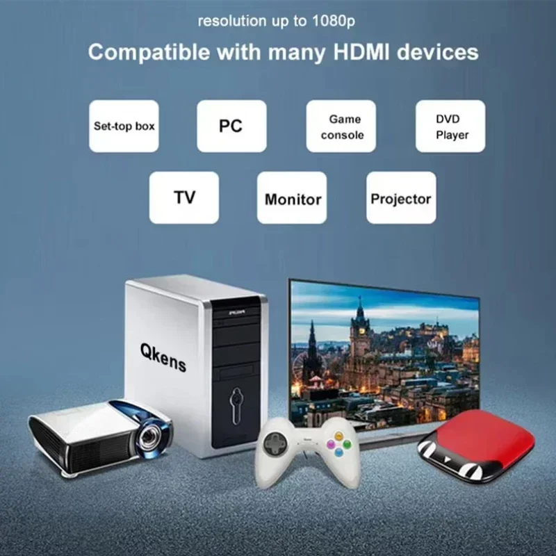 50M HDMI-Compatible Wireless Video Audio Transmitter Receiver 1 TX TO 2 RXS 1080P@60Hz Extender From PC to Projector & Monitor