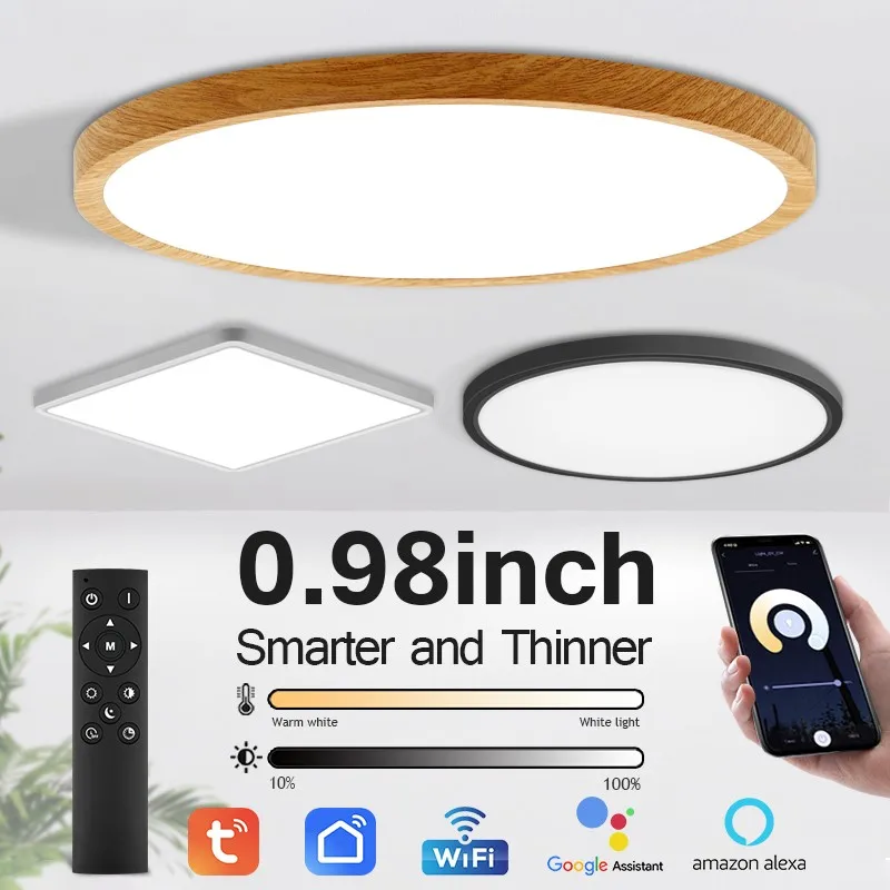 

Modern LED Smart Ceiling Light 36W 28W WiFi Tuya App Google Home Alexa Echo AI Voice Control Surface Mounting Ceiling Lamp