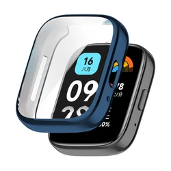 Premium Soft TPU Protective Case & Screen Protector for Xiaomi Redmi Watch Series (Midnight Blue)