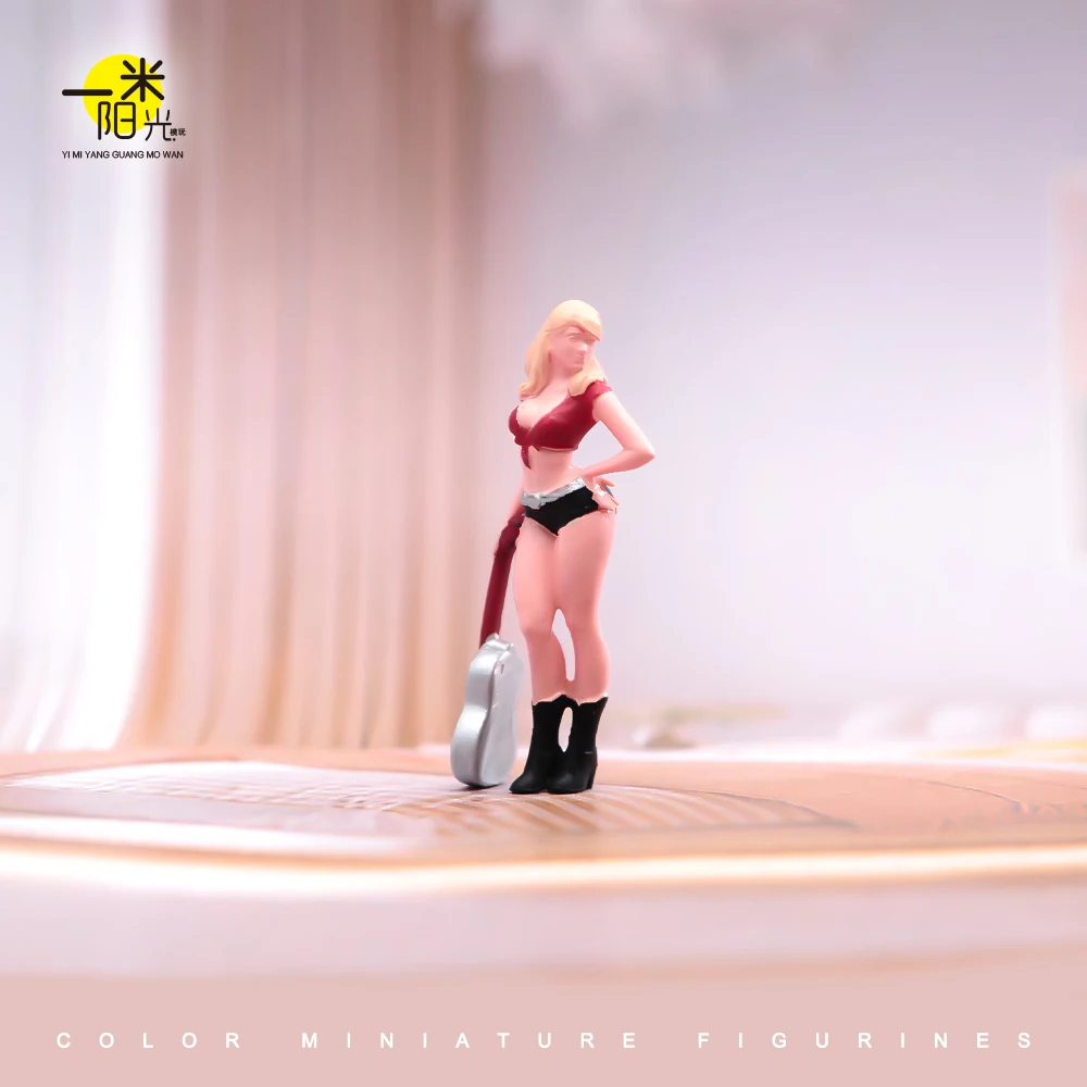Bemalte Miniaturfigur 1/64: Sonniges, hübsches Mädchen im Bikini – Schönheit für die urbane Landschaftsgestaltung – Requisiten für Modellfahrzeuge und Deko-Puppen – Detail 26