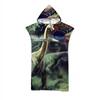 Ancient Dinosaur Hooded Bath Towels Cloak Microfiber for Adults Bathrobe Skin-friendly Swimming Beach Towels Poncho 75*110cm 2