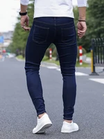 Jean Crayon Classique Avancé pour Homme, Zones Me Man, Doux, Noir, Motard, Denim, Pantalon Solide, 2024 3