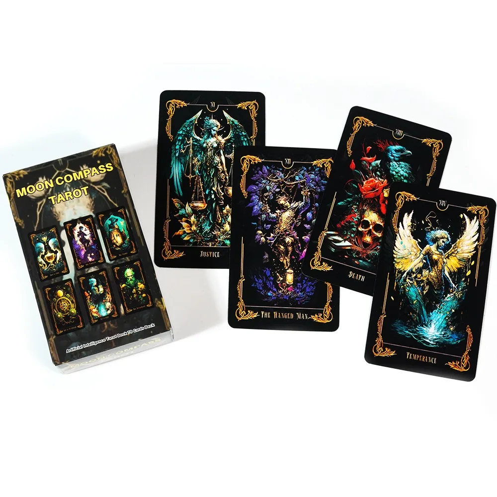 10.3*6 Cm Tarot Card Deck Artificial Intelligence Tarot Moon Compass Tarot 78 Tarot Cards Based on Ride Waite 5