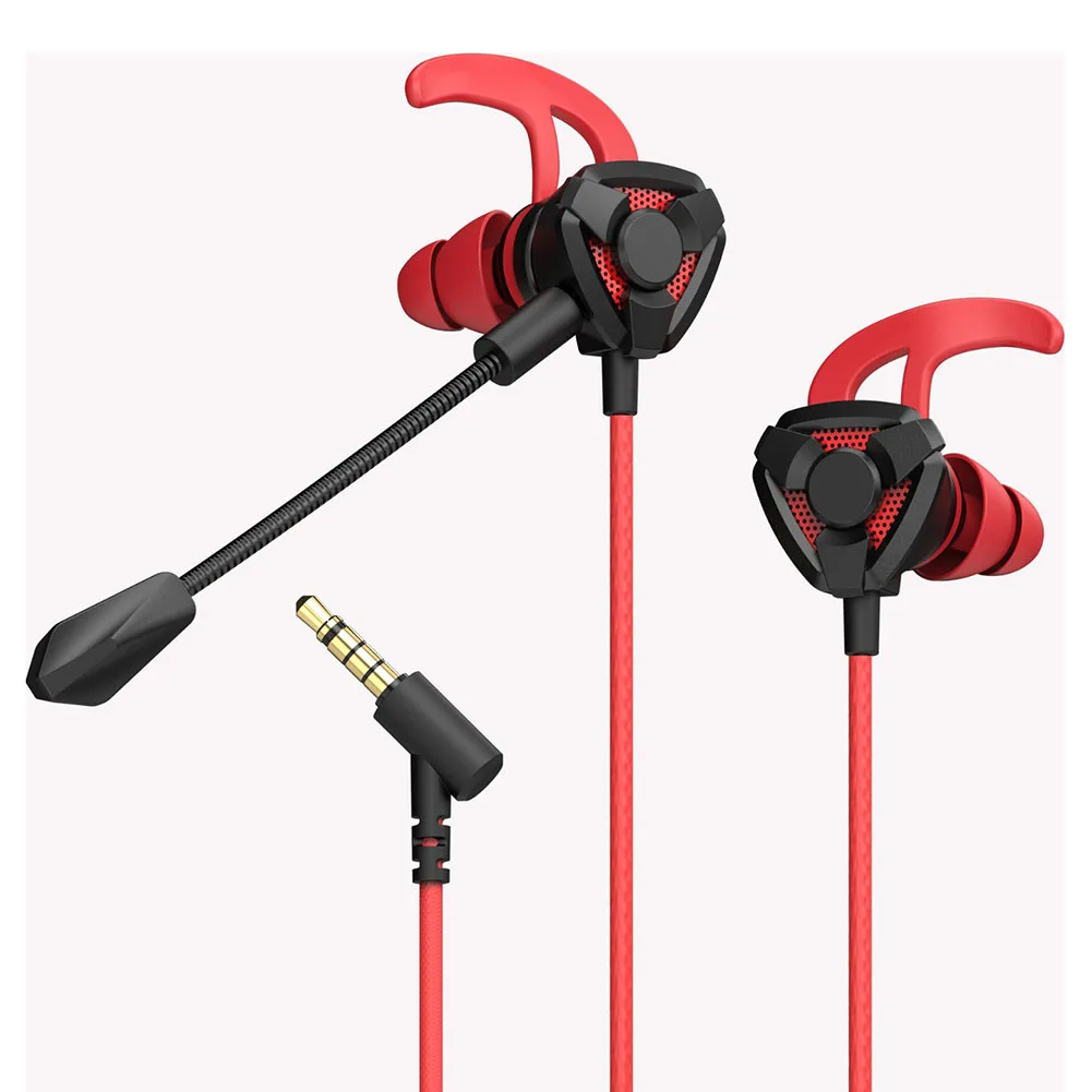 Headset Wired Earphone Gaming Noise Cancellation Earphones Microphone for Phone Tablet Laptop Game Parts