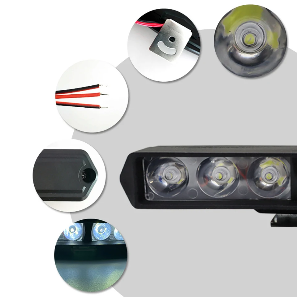 Barre Lumineuse LED MASO 6D Ultra-fine Pour UTV/Quad - 30W, Blanc 6000K Ou Jaune 3000K, étanche IP67