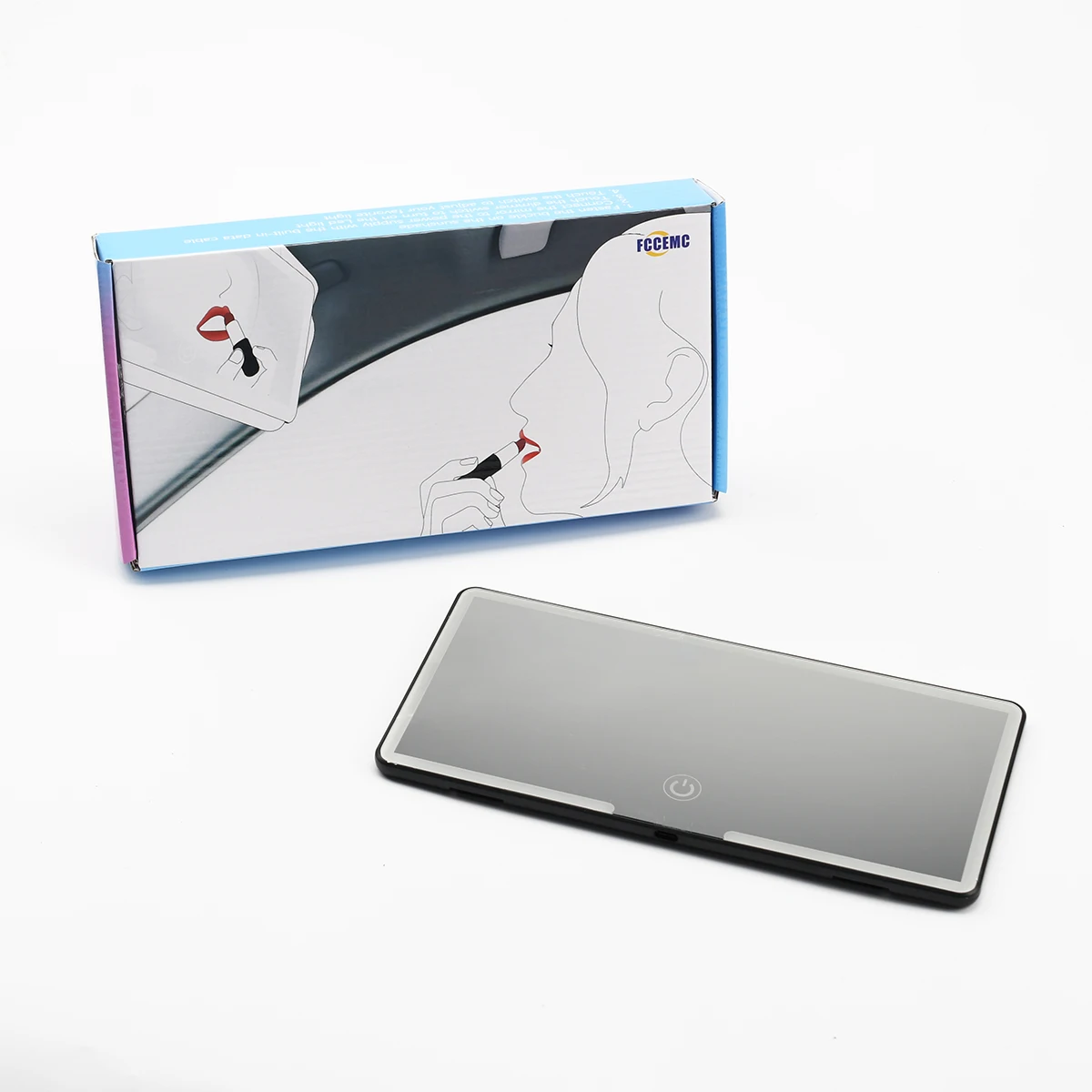 LED Car Makeup HD Mirror Sunshade Makeup Hanging Mirror Ultra Thin USB Charge Autom Cosmetic Mirror Touch Screen Dimmable Light 2