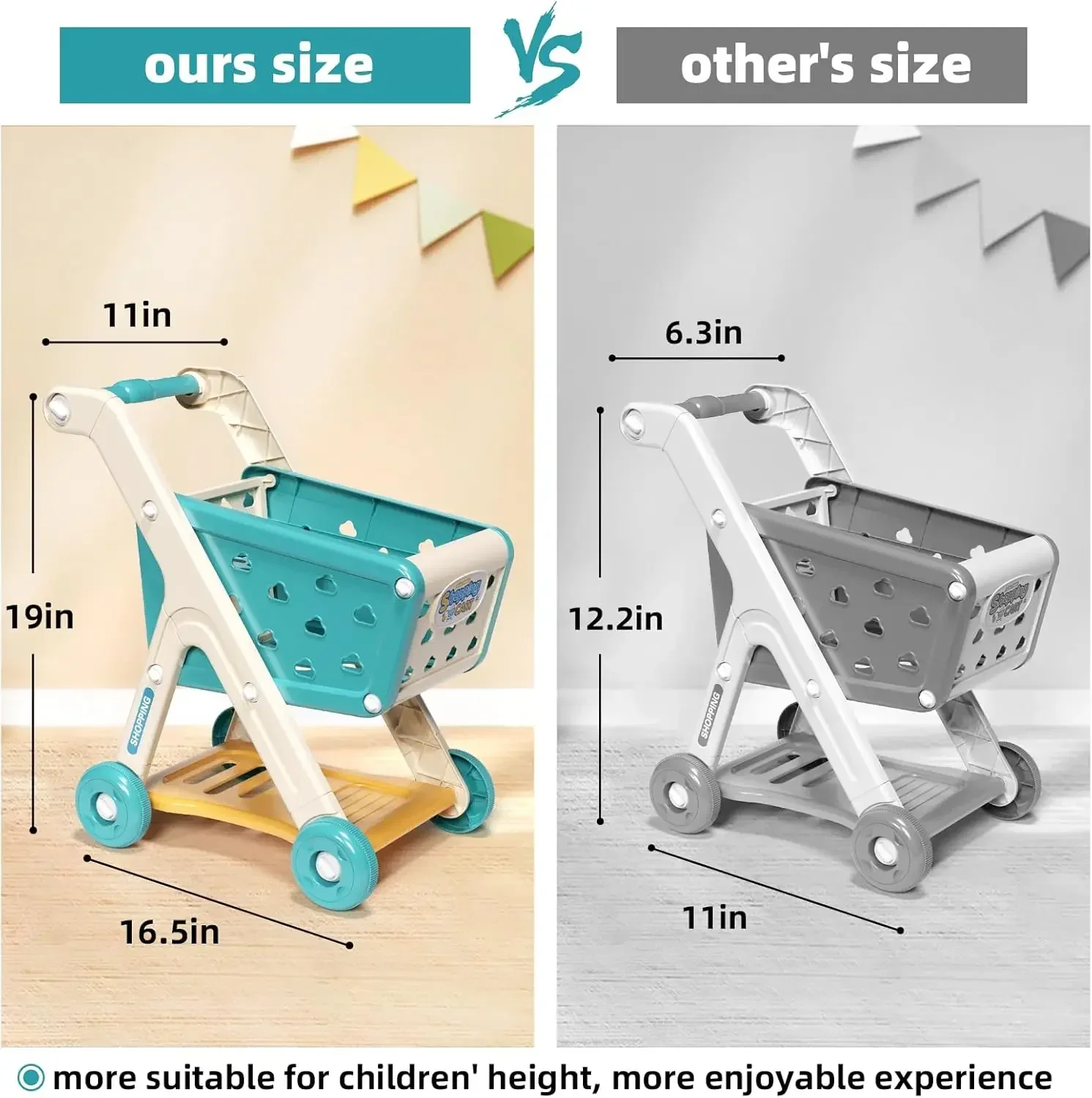 26pcs Kids Shopping Cart Playing House Role-Playing Games Supermarket Playset Accessories for Toddler Aged Children's Toys