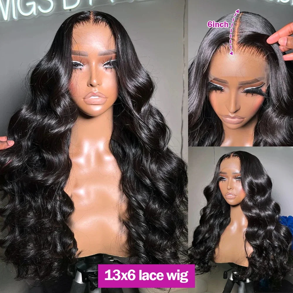 Nadine 13x6 Hd Transparent Body Wave Lace Front Wig BrazilianLace Frontal Wig 13x4 Pre Plucked Lace Human Hair Wigs Wet And Wavy - Image 4