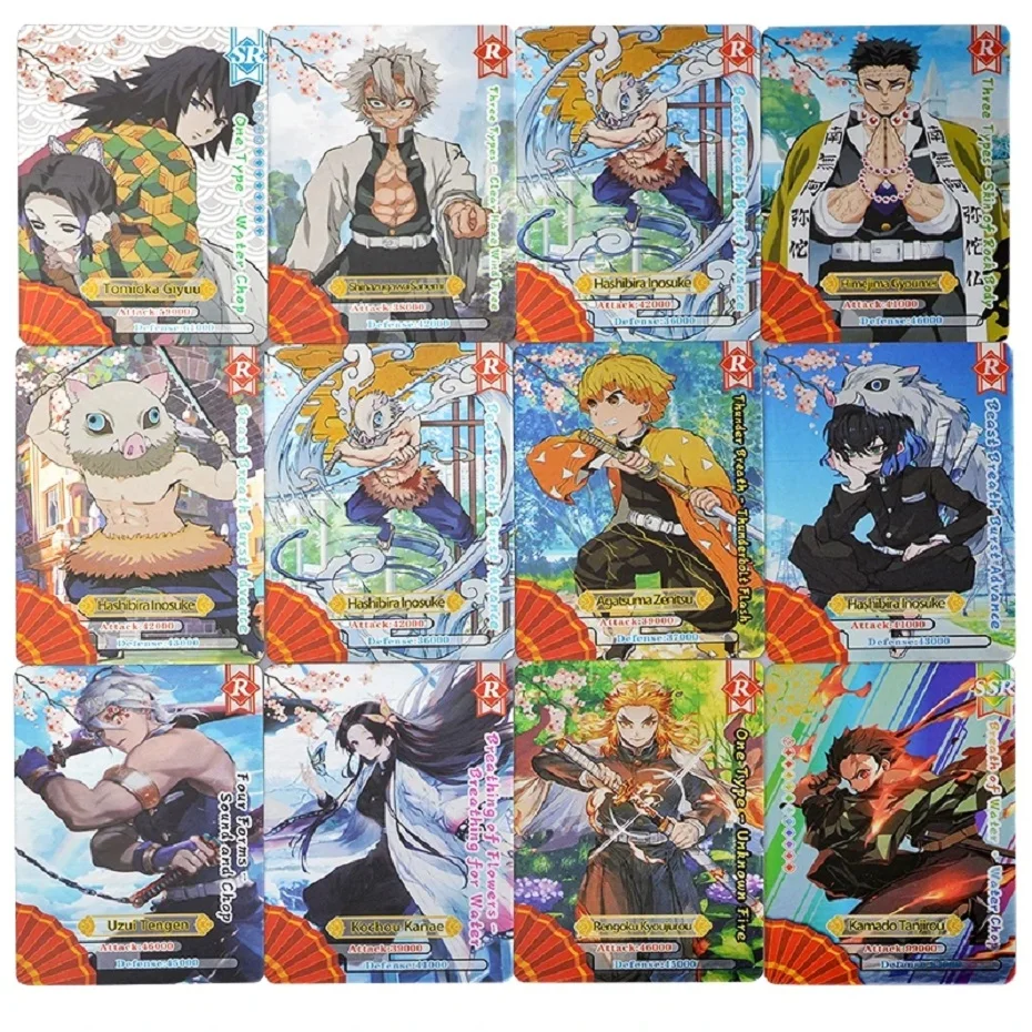 Anime Cards Flash Demon Slayer Cards Mugen Train SSP Card Ultra Rare Tanjirou Kamado Nezuko Character Collection