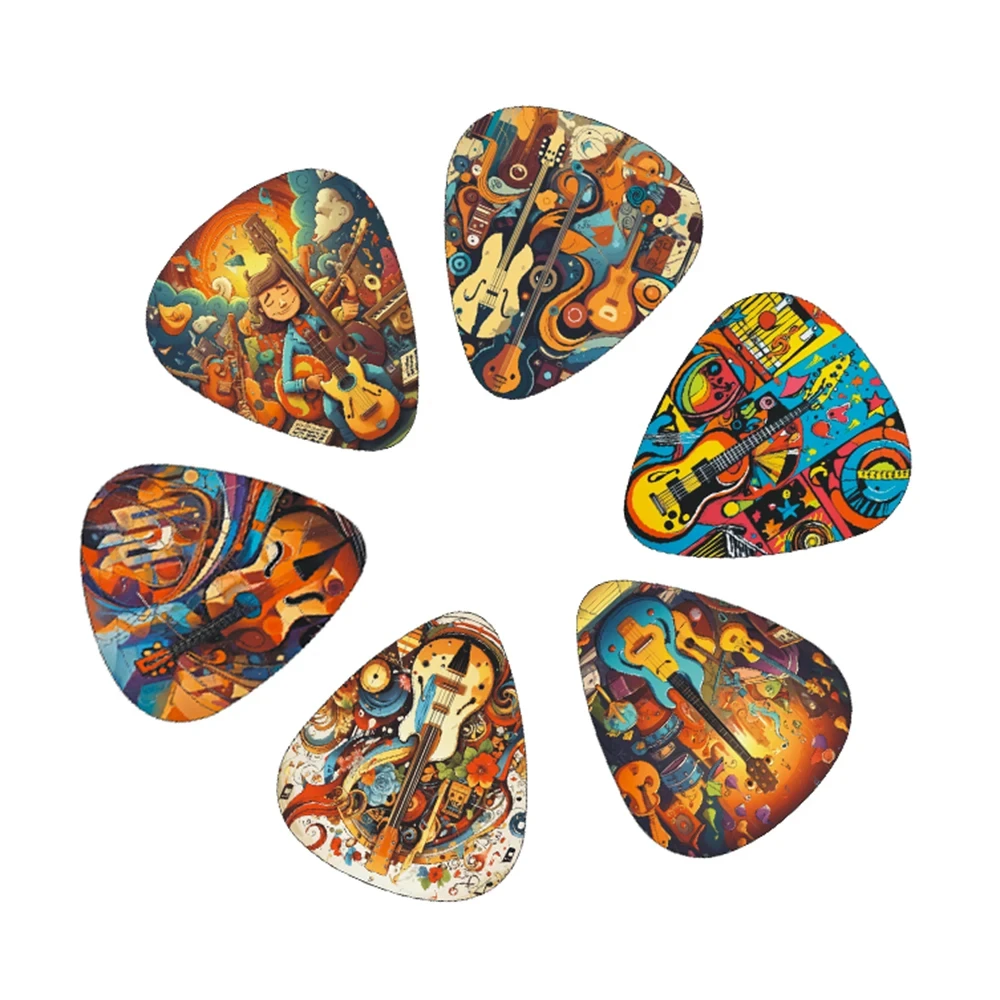 0.46/0.71/1.0Mm 12pcs/set Guitar Paddles Cartoon Couples Acoustic Guitar Picks Musical Instrument Accessories Pick guitar picks,guitar thumb paddle