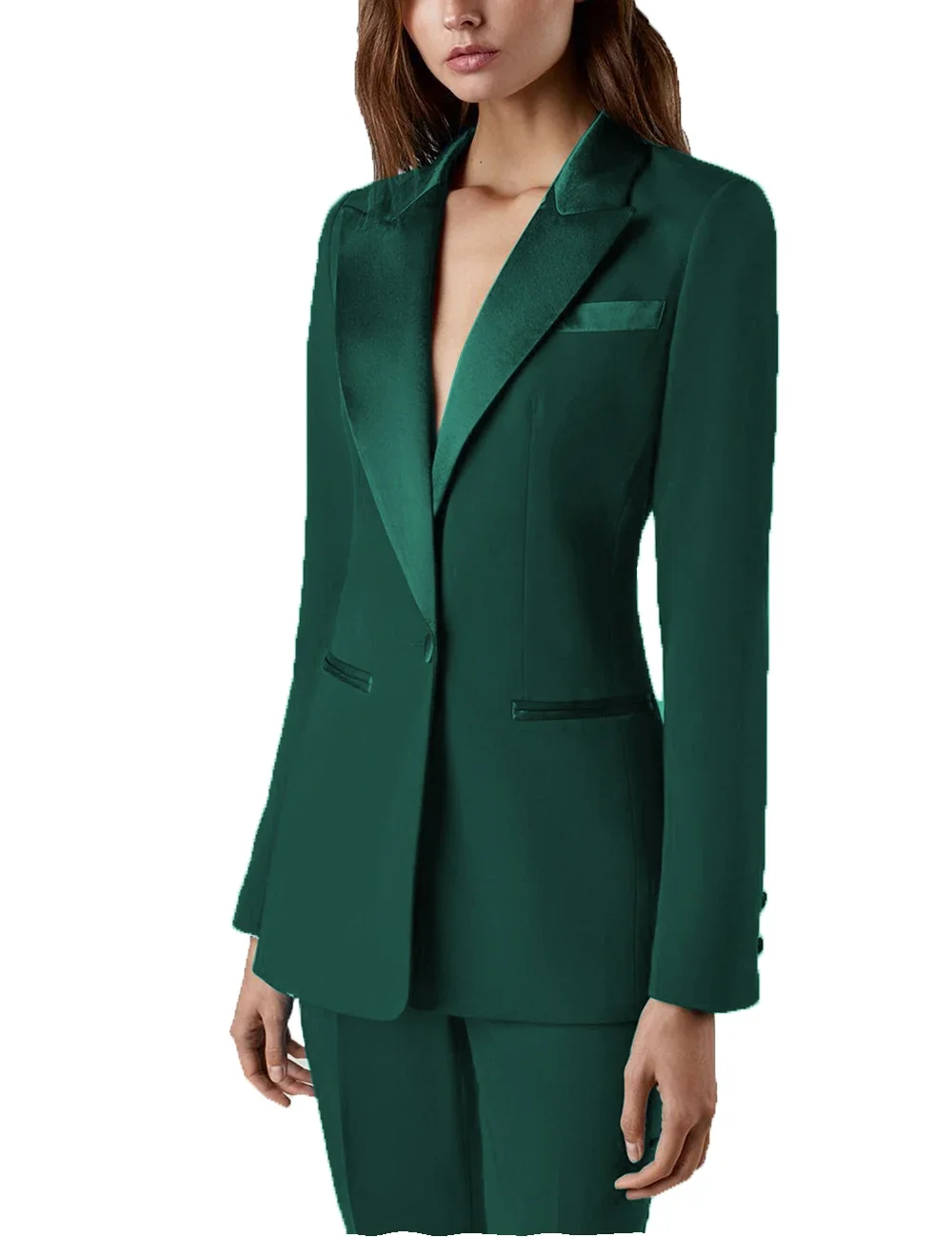2 Piece Outfits For Women Blazer With Pants Wedding Tuxedos Party Office Work Slim Fit Business Suit 3