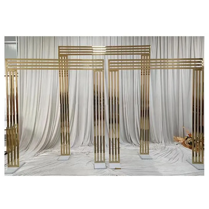 

3pcs set High Quality Exquisite Gold HADES Panel Set Wedding Stage Decorations Wedding Panel Backdrop Walkway floral stands