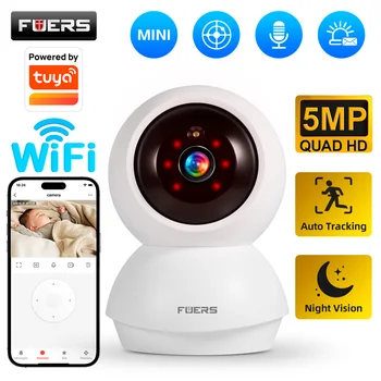 Fuers 4K 8MP IP Camera Indoor WiFi Wireless Surveillance works with Tuya Smart Home APP Auto Tracking CCTV Security Baby Monitor 1