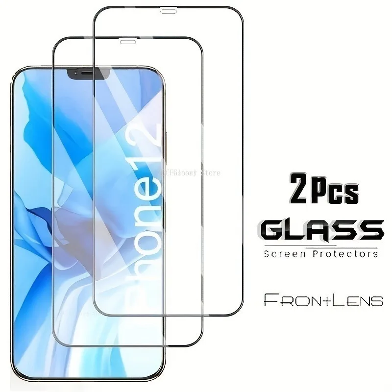 

2Pcs Screen Protector For IPhone 14 Pro Max 13 12 Mini 11 15 Pro Tempered Glass For IPhone XR XS Max 7 8Plus Glass