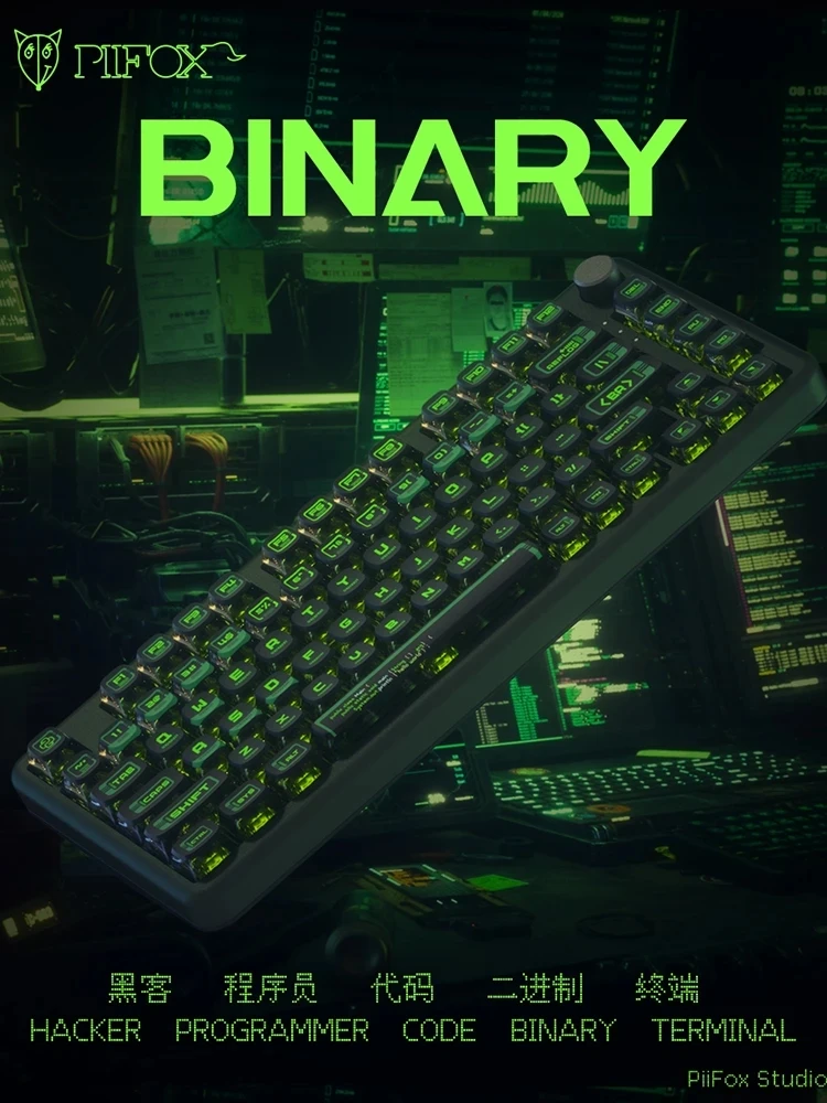 

Прозрачная Кепка для ключей Binary PBT, Двойная кожаная кепка для ключей с молоком, термосублимационная Кепка для ключей 108