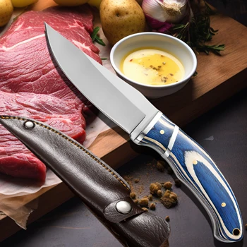 Couteau à désosser avec manche en bois bleu, couteau haut de gamme, désoCumbria, chef, retrait spécifique Sophia, cuisine, portable, viande, Aleaver 1