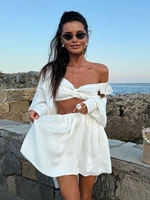 Marthaqiqiq White Ladies Nightgowns Suit Crop Top Sleepwear V-Neck Nightwear Tank Tops Nightie Shorts Causal Female Pajamas Set - Image 2