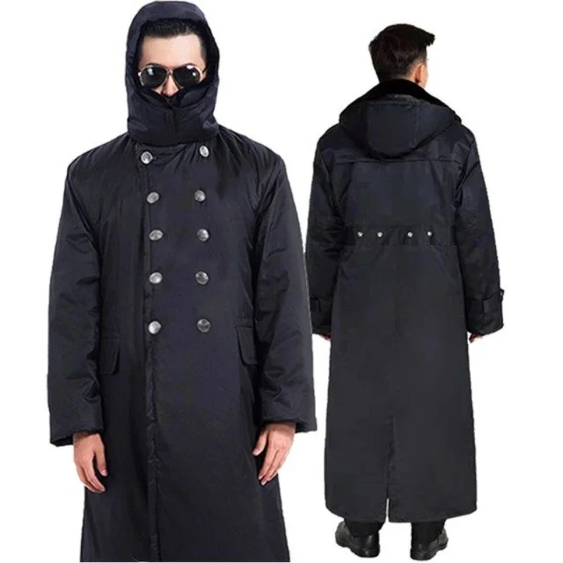 

Winter Warm Jacket Military Cotton Coat Men's Thickened Super Long Large Padded Fleece Clothing