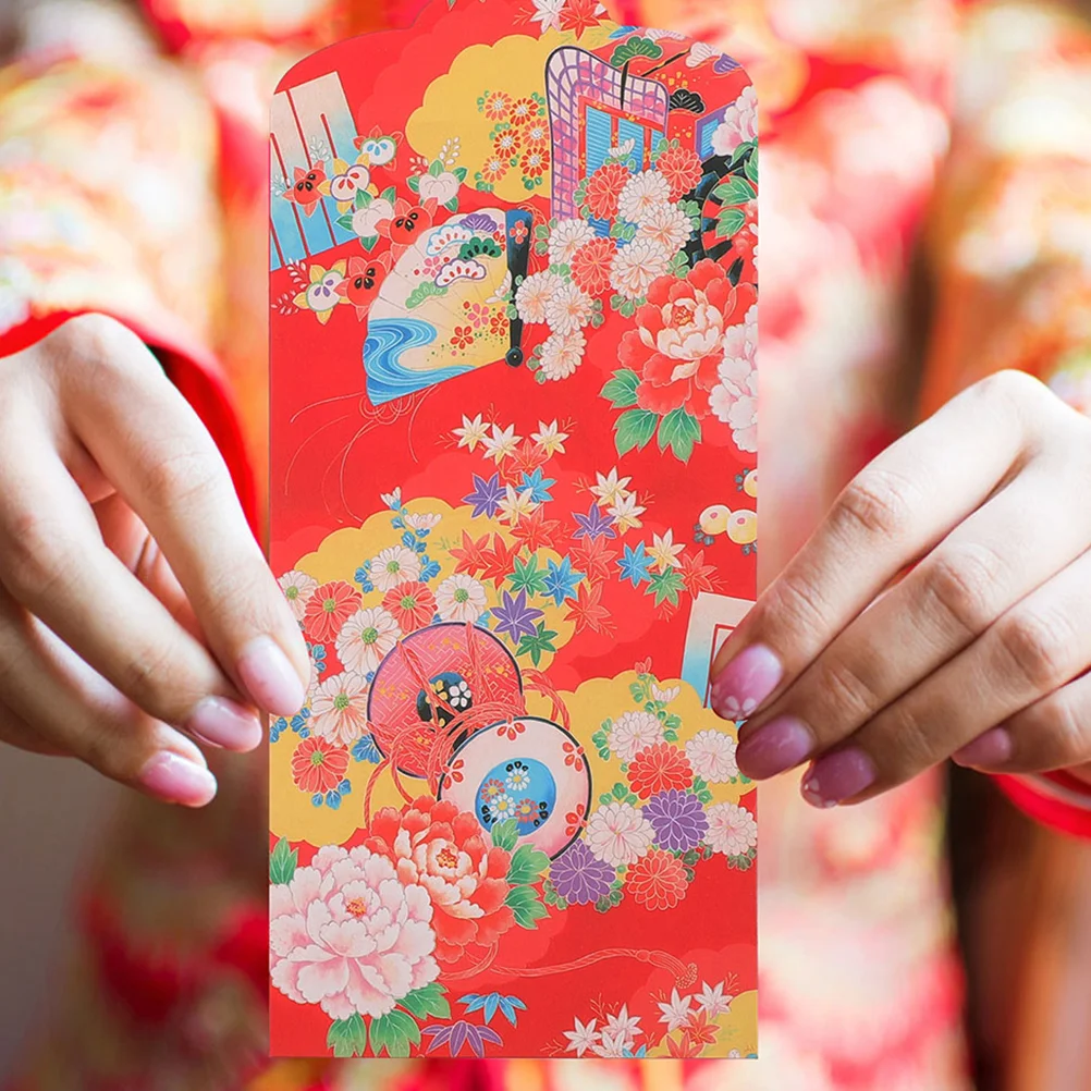 

Конверты красные новогодние в китайском стиле Hongbao, 60 шт.