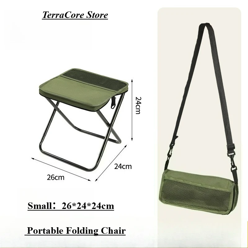 Chaise sac à dos pliante portable - Siège pêche camping filet d'attente équipement léger