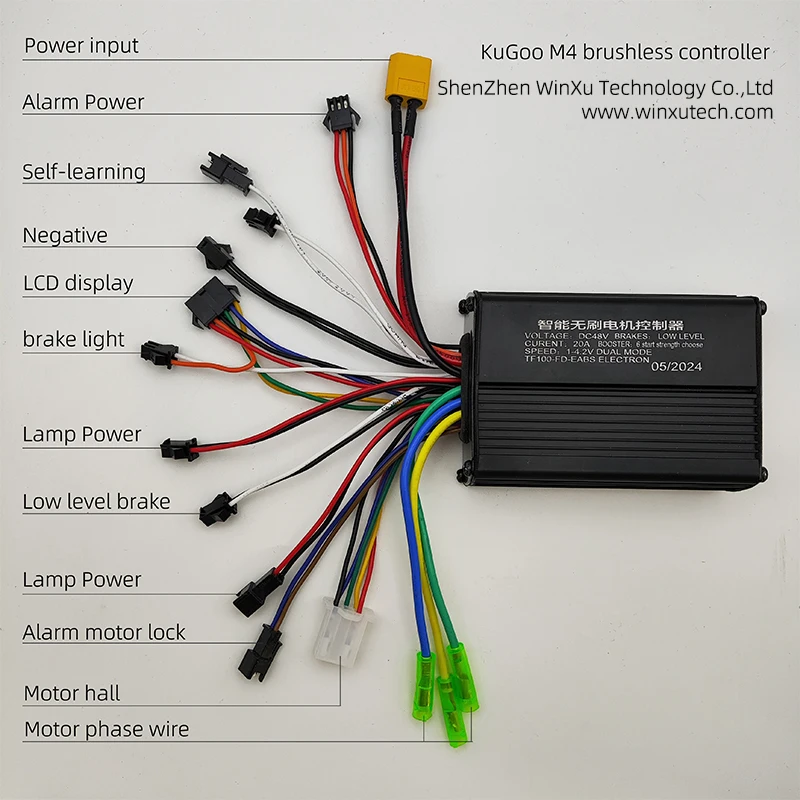48V 20A 500W Brushless Motor Sine Wave Universal Controller TF-100 TF100 LCD Display Throttle Kit kugoo M4 Electric Scooter