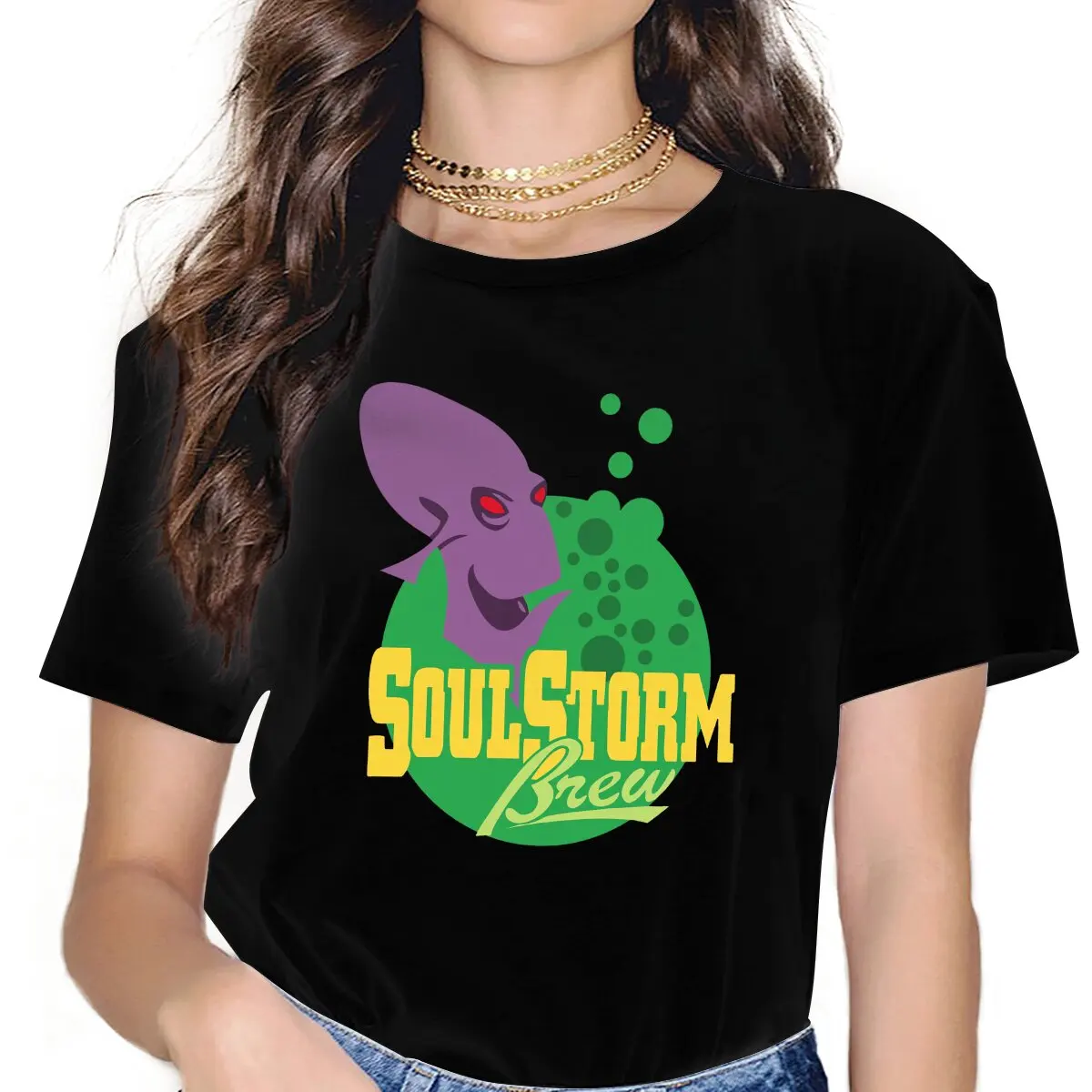 

Soulstorm Brew женские рубашки OddWorld Game большая винтажная женская одежда Harajuku повседневные женские блузы