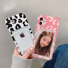 

Stylish Leopard Smile Shockproof Wallet Card Phone Case For IPhone 11 12 Pro Max X XR XS Max 7 8 Plus Clear Soft Back Cover