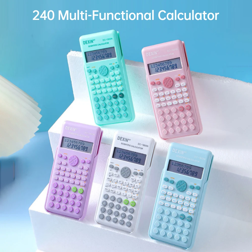 Advanced Pink Scientific Calculator with 240 Functions, Dual-Line LCD Display, Ideal for Educators and College Students