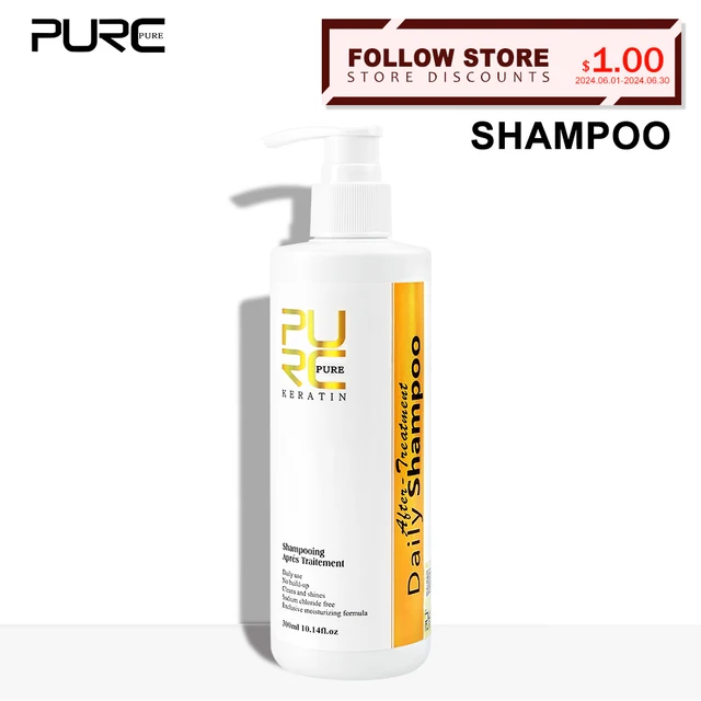 PURC Daily Shampoo Hair Scalp Cleaning Treatment Keratin Post-straightening Shampoo 300ml 1