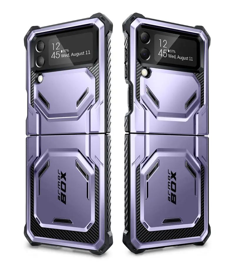 I-BLASON For Samsung Galaxy Z Flip 4 Case 2022 Armorbox Full Body Heavy Duty Shock Reduction Case with Built-in Screen Protector