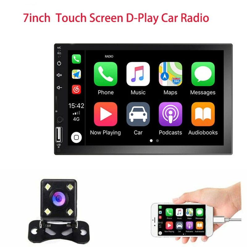 Car Radio Audio 7''Touch Screen D Play Car Stereo Bluetooth Radio FM
