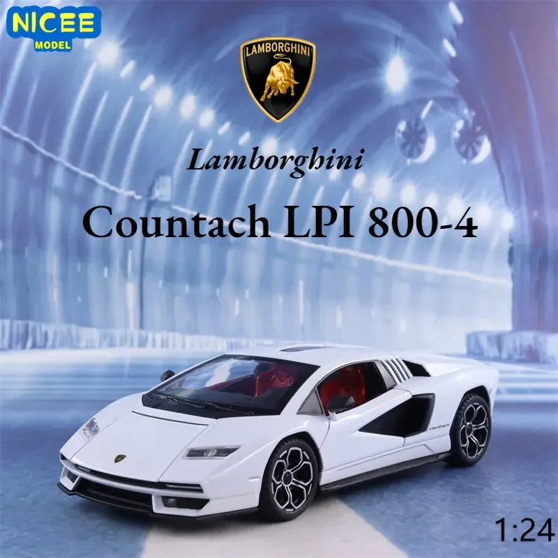 1:24 Lamborghini Countach Lpi 800-4 Modello Di Auto In Lega Simulazione Decorazione Auto Collezione Regalo Giocattolo E217