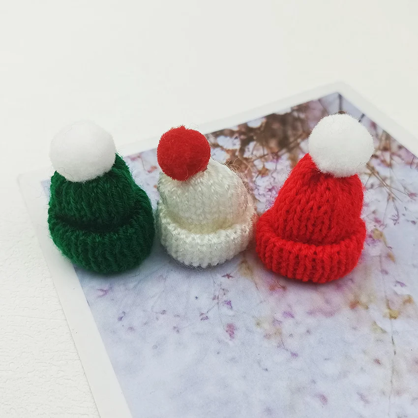 30 Stücke 3,5x4,5 CM Multi Farbe Mini Weihnachtsmütze Applikationen Für DIY Haarspange Zubehör Kleidungsstück Kopfbedeckung Tasche Dekor Patches – Detail 6