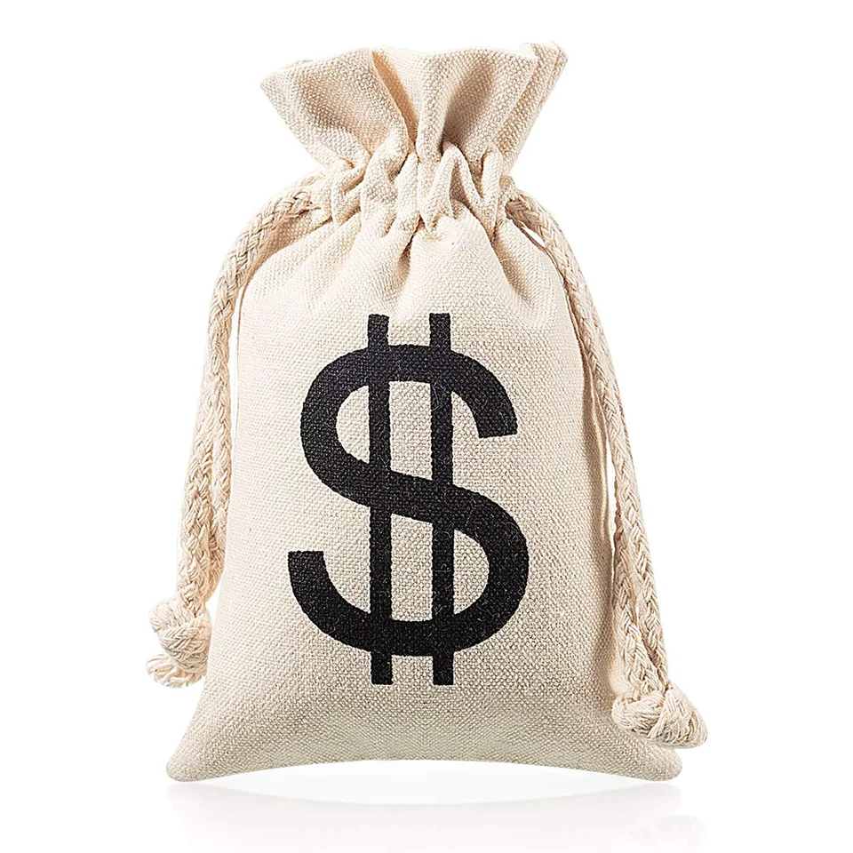 Money Bag With Drawstring Closure For Party Favours And Props_voghion.com
