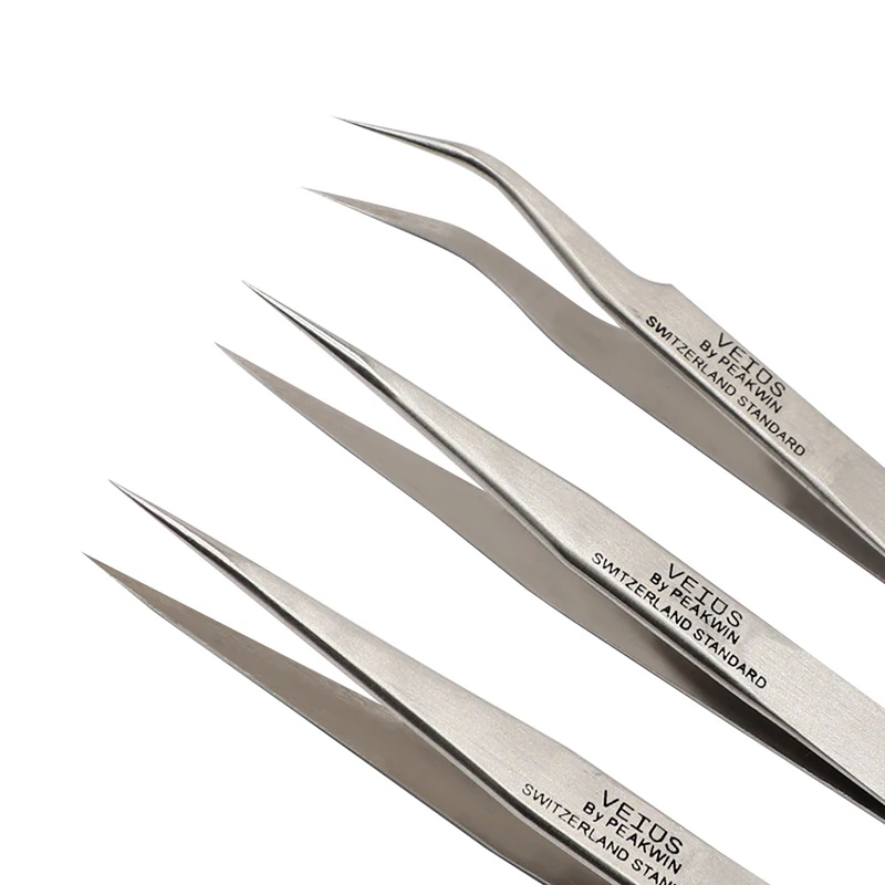 VETUS Stainless Steel Eyebrow Tweezer False Eyelash Extension Tools Repair Hyperfine Building eyelash nails Tweezers
