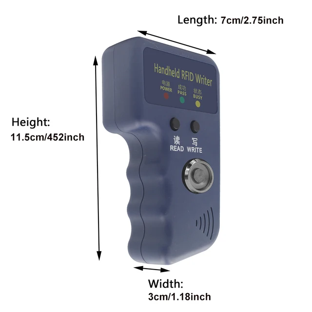 125kHz TM Copier RFID Card Reader Copier Duplicator Handheld RFID Writer for T5577 EM4305 CET5200 TM Chip Cards 5
