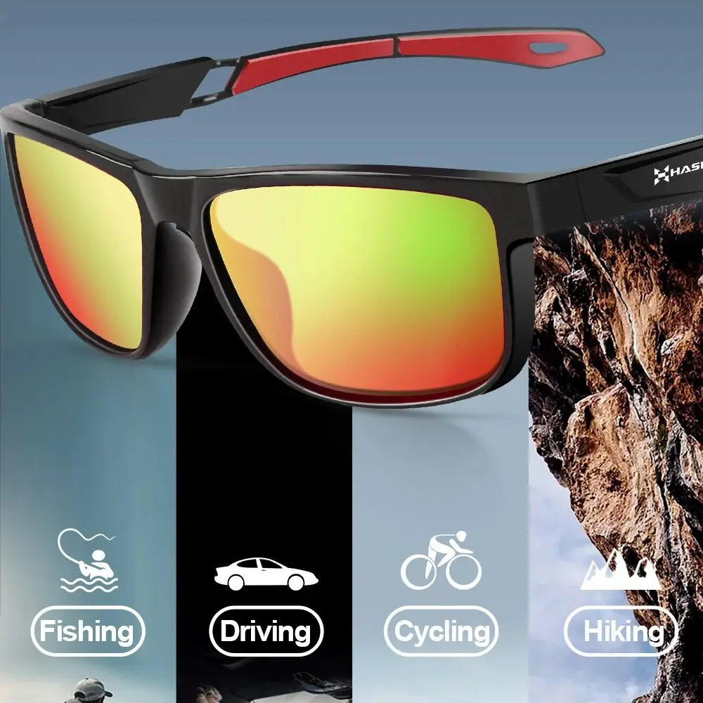 HASIDA Polarizer Anti-Glare Fishing Glasses with Lotus Leaf Coating and Silicone Legs
