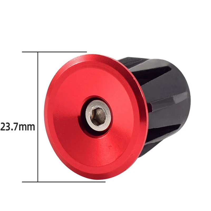 Description Picture 5 of item1 Pair Bicycle Handle Bar Cap End Plugs Aluminum Handlebar Stopper 6 Colors Handlebar Cap Plugs Bicycle Accessories
