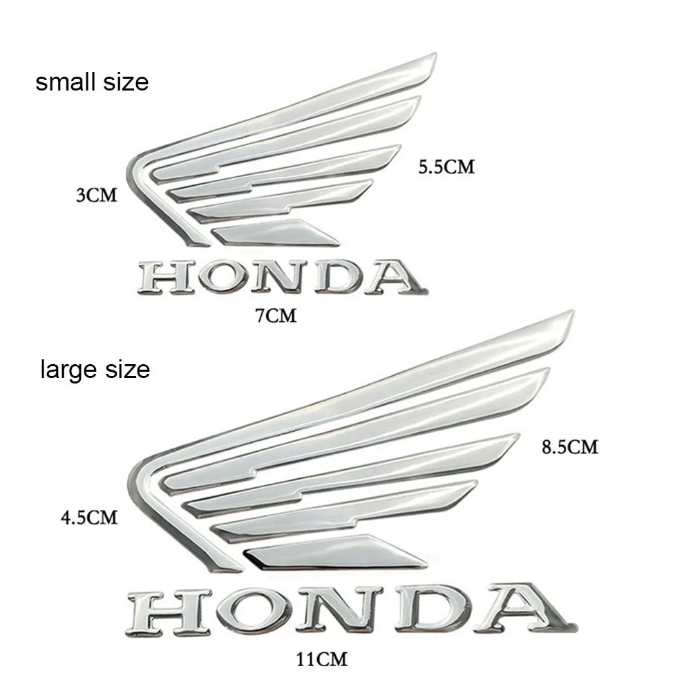 혼다 CBR600 RR CBR650R CBR600F CB650F CB1000R CB650R CB650R PCX 용 3D 소프트 글루 오토바이 스티커 윙 로고 탱크 데칼