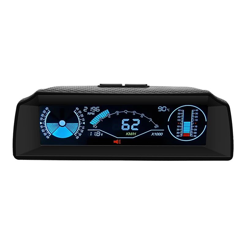 

Brand New High Quality New Car HUD Gauge Slope Speedometer OBD2 Parameter Display Replacement Auto Code Digital
