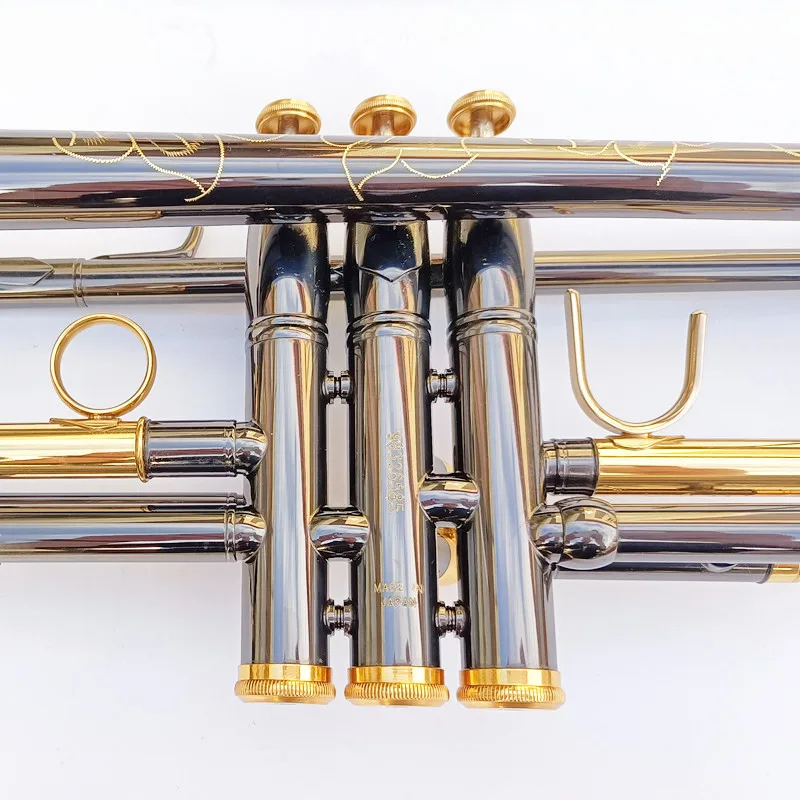 Unbranded Bb Trumpet High Quality Brass Black Nickel Gold Plated B