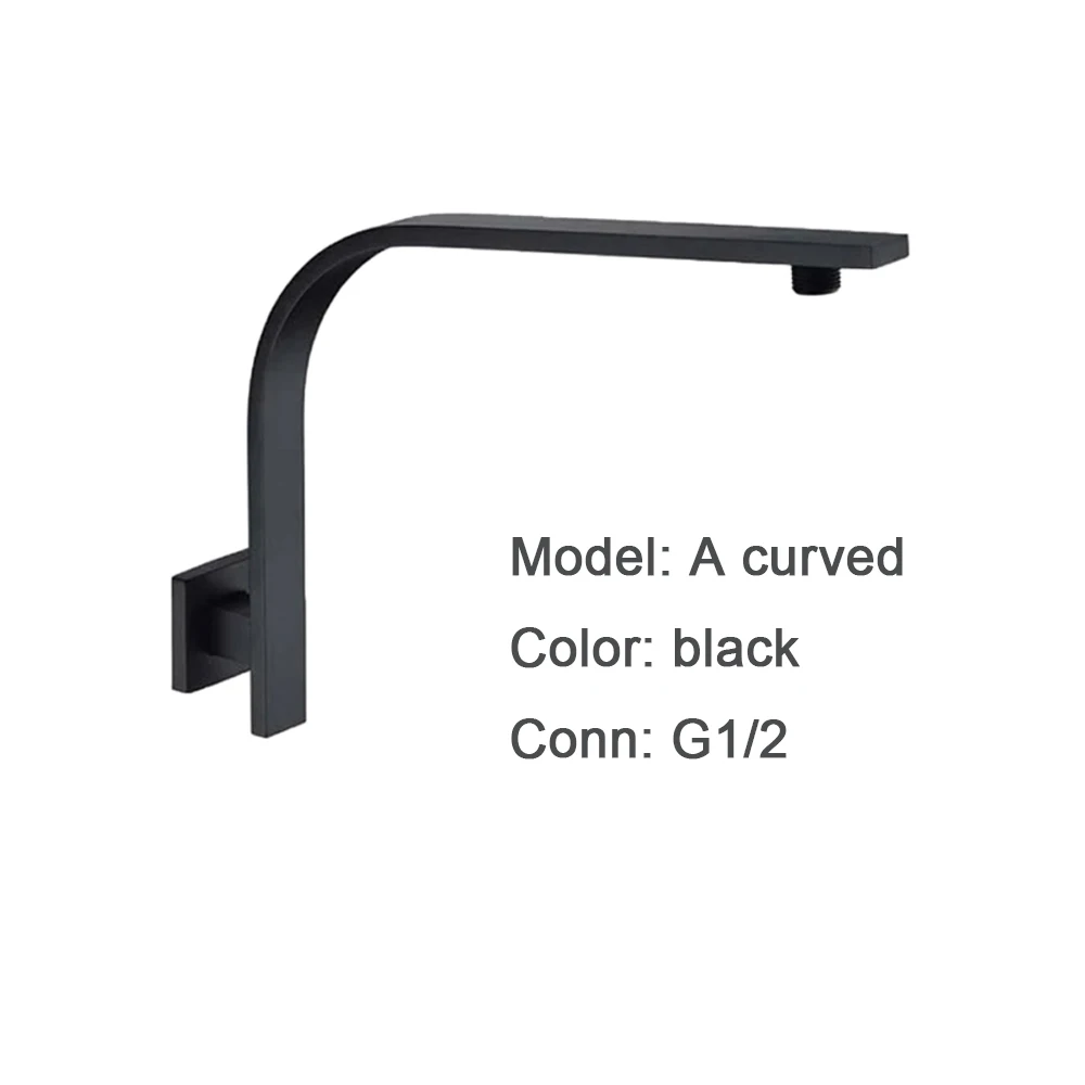 Braccio di prolunga per soffione doccia in ottone parte di ricambio per doccia a parete staffa per testa a pioggia a parete tubo accessorio per tubo da bagno flangia  13