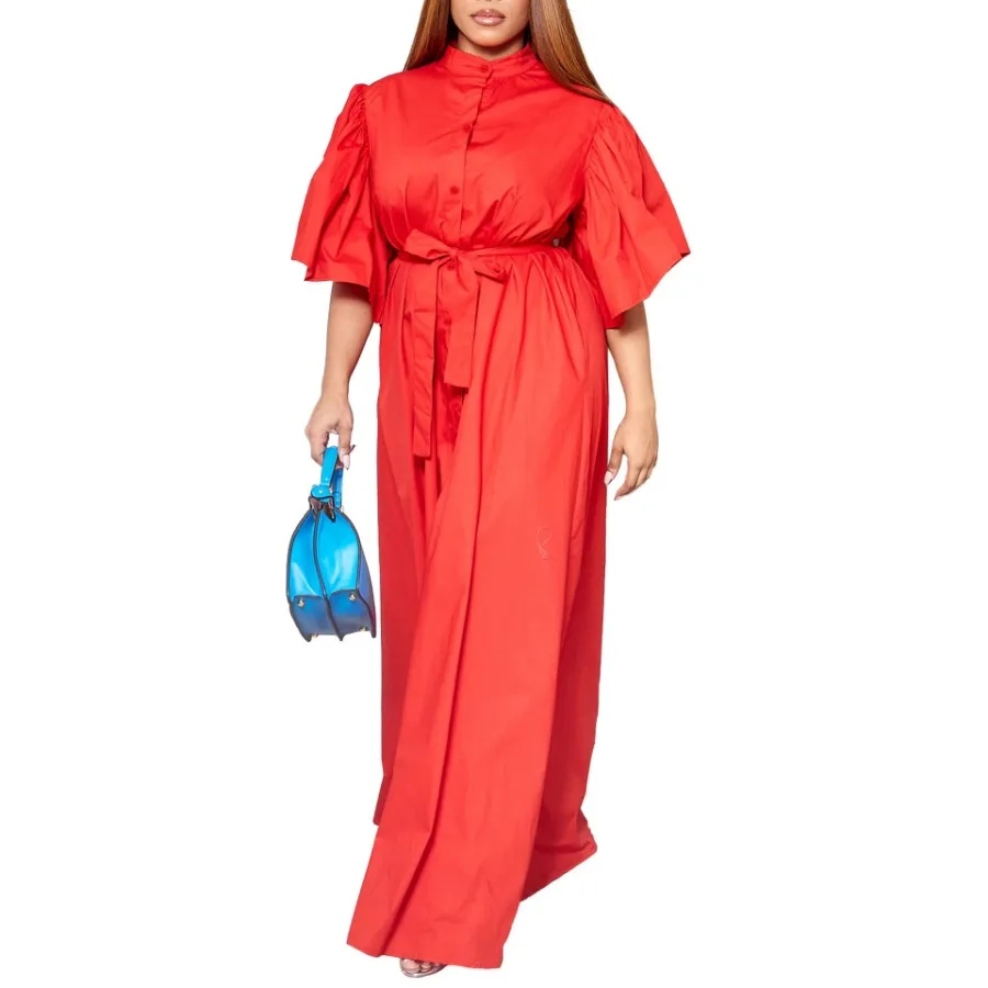 Robe de soirée longue en satin pour femme, robe d'été maxi, col rond bohème, manches chauve-souris, robe éducative, grande taille, 3XL, mode, été, 3/4