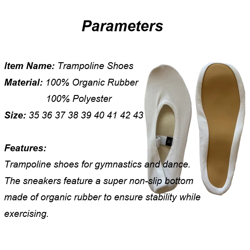 Women Men Imported Organic Rubber Trampoline Shoes Exclusive High-quality Gymnastics Shoes Non-slip Gym Yoga Pilate Dance Shoes