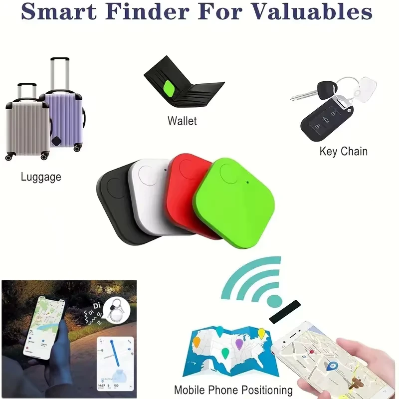 Compact Bluetooth Anti-Lost Tracker - Smart GPS Locator for Keys, Wallet, Pets & More
