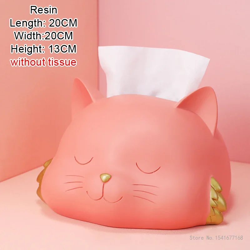 Resin Ceramic Tissue Box Nordic Light Luxury Creative Decor Living Room Bathroom Accessories Supplies Dining Table Paper Box 1Pc