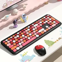 MOFII Computer Keyboard Mouse Wireless Set USb, Cute Wireless Noise Free Ultra Thin Type, PC Keyboard Wireless Laptop Tablet Hom