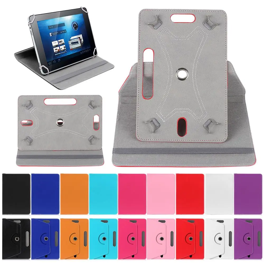 PU Leather Cover For Samsung Galaxy Tab 7 8 9 10.1 inch Android Tablet PC 360 Degree Rotating Universal Tablet Case